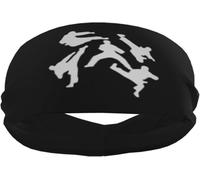 Muñequeras Deportivas con Silueta de Taekwondo para Hombre y Mujer, muñequeras y Diademas elásticas Antideslizantes para Baloncesto, Tenis, Entrenamiento, Gimnasio y Yoga. Absorbentes y Transpirables