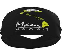 Muñequeras deportivas de las Islas Hawaianas de Maui para hombre y mujer, muñequeras y diademas elásticas antideslizantes para baloncesto, tenis, entrenamiento, gimnasio y yoga. Absorbentes y transpir