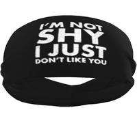 Muñequeras Deportivas I'mShy I Just Don't Like You para Hombre y Mujer, muñequeras y Diademas elásticas Antideslizantes para Baloncesto, Tenis, Entrenamiento, Gimnasio, Yoga, absorbentes y transpira