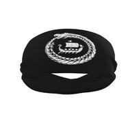 Muñequeras Deportivas vikingas de mitología nórdica para Hombre y Mujer, Antideslizantes, elásticas, para Baloncesto, Tenis, Entrenamiento, Gimnasio, Yoga, absorbentes y Transpirables (Negras).