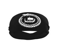 Muñequeras Deportivas vikingas de mitología nórdica para Hombre y Mujer, Antideslizantes, elásticas, para Baloncesto, Tenis, Entrenamiento, Gimnasio, Yoga, absorbentes y Transpirables (Negras).