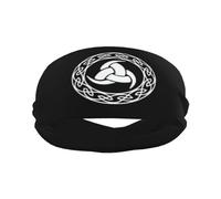 Muñequeras Deportivas vikingas de mitología nórdica para Hombre y Mujer, Antideslizantes, elásticas, para Baloncesto, Tenis, Entrenamiento, Gimnasio, Yoga, absorbentes y Transpirables (Negras).