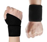 Muñequeras Elásticas de Soporte - Alivio Dolor Muñeca, Tendinitis y Esguinces - Diseño Punto Matriz con Estampado Térmico - Para Gimnasio, Recuperación y Trabajo Diario - 1 Par