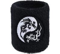 muñequeras Gym con diseño Bordado de Yin Yang y dragón, absorbentes de Felpa, como Regalo para Entrenamiento al Aire Libre y Yoga
