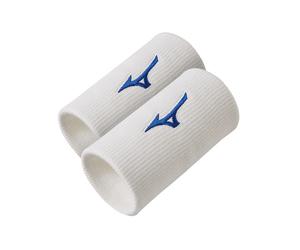 Muñequeras Largas Mizuno Unisex Blanco