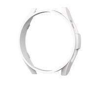 Muñequeras Muñequeras Mujer Compatible con Galaxy Watch6 Classic 43mm Estuche para reloj Estuche protector Medio paquete PC Estuche hueco Accesorios para reloj Pulsera Magnética Para El (White, A)