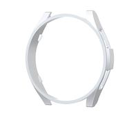 Muñequeras Muñequeras Mujer Compatible con Galaxy Watch6 Classic 43mm Estuche para reloj Estuche protector Medio paquete PC Estuche hueco Accesorios para reloj Pulsera Magnética Para El (Silver, A)