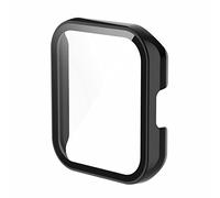 Muñequeras Muñequeras Pro para Realme-watch Pc + Estuche adecuado Estuche para reloj Todo en 2 Películas accesorios de pulsera inteligente Pulseras Personalizadas Caucho Silicona (Black, One Size)