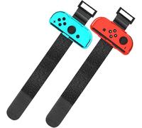 Muñequeras para interruptor Just Dance 2020 2019, color azul y rojo (ajuste para muñeca delgada, circunferencia de muñeca de 3-19 cm)