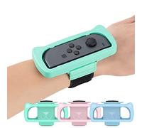 Muñequeras para Just Dance 2021 2020 2019 Switch, Chinsion Soft TPE Dance Band Correa elástica Ajustable para Nintendo Switch, Tres tamaños para niños, Adolescentes y Adultos, Verde, Rosa y Azul