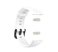Muñequeras Sudor 4 Pufor compatible with lgadas Bandas de repuesto adecuadas para Honor Band 6 para mujeres y hombres, pulseras deportivas de silicona para Fitness Pulseras Bandas De (White, One Size)