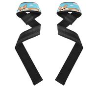 Muñequeras y correas de levantamiento para perro chihuahua de dibujos animados de 26 pulgadas, antideslizantes, para levantamiento de pesas, gimnasio, peso muerto, entrenamiento