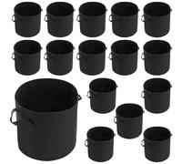 MUNGHOK 16 macetas de Tela de 18 l, para Plantas, de Tela no Tejida, 5 galones, para jardín, Verduras, Hierbas, Patatas, Fresas