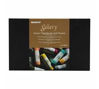 Mungyo MPHM-15 - Gallery Artists' Handmade Soft Pastels, set de 15 lápices de colores pastel hechos a mano de calidad artística, consistencia blanda
