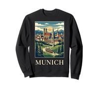 Múnich Alemania Baviera Alpine City Travel Art Sudadera