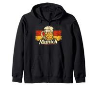 Múnich Baviera Alemania Bandera Cerveza Amante Vintage Sudadera con Capucha
