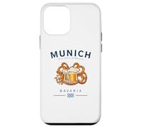 Múnich Baviera Bandera Pretzel Cerveza Bratwurst Alemania Souvenir Carcasa para iPhone 12 Mini