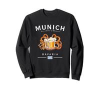 Múnich Baviera Bandera Pretzel Cerveza Bratwurst Alemania Souvenir Sudadera
