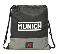MUNICH CAMP NEGRO - Mochila Saco Plano Grande, Mochila, Ideal para Niños de Diferentes Edades, Cómoda y Versátil, Calidad y Resistencia, 35x40 cm, Color