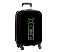 Munich Caviar - Trolley de Cabina 20 Pulgadas, Maleta con Ruedas, Candado de Seguridad, Maleta Ligera, 34.5x20x55 cm, Color Negro