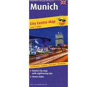 Munich City Centre Map . 1:18 000: Tourist City Centre Map with sightseeing tips and street Index, weatherproof, tearproof, wipe clean and GPS-precise