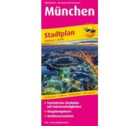 Munich, city map 1:18,000: Touristischer Stadtplan mit Sehenswürdigkeiten, Umgebungskarte und Straßenverzeichnis