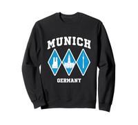 Múnich Ciudad Monumentos Baviera Alemania Vintage Athletic Sport Sudadera