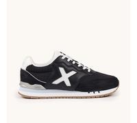 MUNICH DASH WMN 283 Zapatilla Retro Running en Piel Negra con Contrastes Blancos y Suela Caramelo 36
