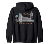 Munich, Deutsches Museum, Dibujo a mano, Alemania Sudadera con Capucha