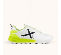 MUNICH DRAG 10 Zapatillas de hockey blancas y amarillo flúor con suela de tacos compacta para un agarre multidireccional máximo 36