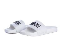 Munich Flat Slider 3D Logo White, Chanclas Unisex Adulto, Blanco, 45 EU