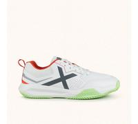 MUNICH FOCUS 10 Zapatillas de pádel y tenis Blanca con Detalles Naranja, Gris y Verde Claro. 39