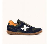 MUNICH GOAL 1658 Sneakers clásicas y planas en color verde militar y marino con detalles naranjas 39