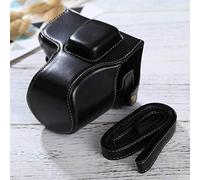 Munich JHMJHM Camera Bag Case Camera Accessory Full Body Camera PU Leather Case Bag with Strap for Olympus EPL7 / EPL8 (Black) (Color : Black)