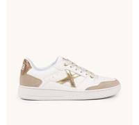 MUNICH LEGIT WMN 109 Zapatilla de Tenis Contemporánea Blanca y Oro 36
