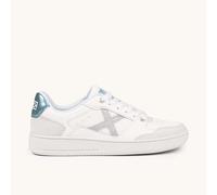 MUNICH LEGIT WMN 111 Zapatilla Deportiva Blanca con Glitter y Detalles Azules 36