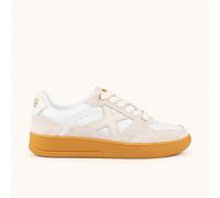 MUNICH LEGIT WMN 128 Zapatillas retro de tenis y skate con diseño clásico y minimalista en color blanco, beige y caramelo 36