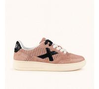 MUNICH LEGIT WMN 132 Sneakers Retro tenis y skate de diseño clásico y minimalista Rosa, Negro y Off-White 36