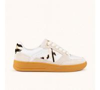 MUNICH LEGIT WMN 133 Sneakers Retro tenis y skate de diseño futurista Blanco, Negro y Animal Print 36