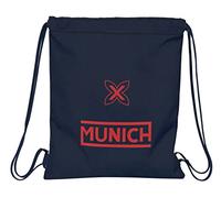 MUNICH - Mochila Saco Plano Grande, Mochila, Ideal para Niños de Diferentes Edades, Cómoda y Versátil, Calidad y Resistencia, 35x40 cm, Color Azul marino