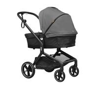 MUNICH Mun5, Cochecito de Bebé 2 en 1, Sistema de viaje, Silla De Paseo y Capazo, Carro Bebe, Fácil plegado, desde el nacimiento hasta 22 kg, Maniobrabilidad, con cubrelluvias, Color Gris