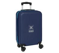 Munich Nautic - Trolley de Cabina 20 Pulgadas, Maleta con Ruedas, Candado de Seguridad, Maleta Ligera, 34.5x20x55 cm, Color Azul Marino