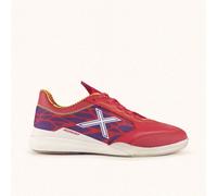 MUNICH RONDO 27 Zapatillas de fútbol sala rosas y moradas con detalles amarillos y cordones 39