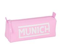 MUNICH ROSA - Portatodo con cremallera y compartimiento, Estuche Infantil, Estuche Niño, Ideal para Niños en Edad Escolar, Cómodo y Versátil, Calidad y Resistencia, 21x7x8 cm, Color
