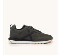 MUNICH RUSH 05 Retro Running Zapatilla Deportiva Verde Militar con Detalles en Negro y Caramelo 39