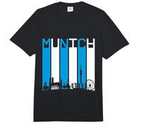 Múnich Skyline Baviera Bayern Alemania Retro Múnich Comfort Colors Adult Heavyweight T-Shirt