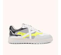 MUNICH TENNEZ WMN 01 Zapatillas Retro tenis y skate Blanco y Amarillo Flúor 36