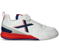 Munich - Zapatilla de fútbol sala Rondito Cordones Elásticos Niño, Unisex, Blanco, 31