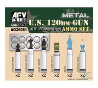 Munición 120 Mm Metal Torizado AFV CLUB Ag35051 1:35 Para M1 Abrams