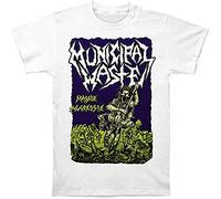 Municipal Waste Massive Aggressive On White - Camiseta de manga corta de algodón blanco para hombre, blanco, L